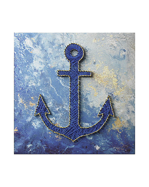 Картина в технике STRING ART "Якорь" 30*30