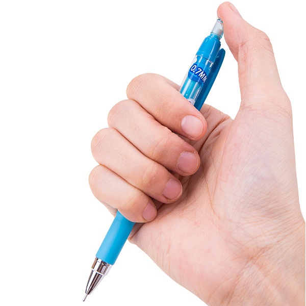 Карандаш автомат. 0,7 мм Deli Bumpees ластик пласт. корпус резиновый держатель ассорти