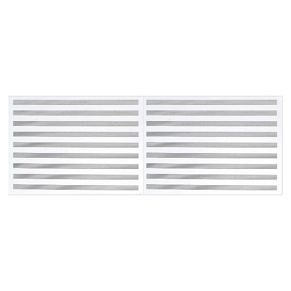 Тетрадь для нот А4 12 л. "ДЖАЗ" белый офсет, мягкий переплёт (2 скобы), облож.- мелованная бумага 115 г/м², скобы по короткой стороне.