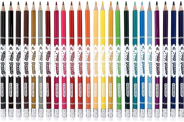 Карандаши 24 цв. ACMELIAE стираемых в  картонном футляре