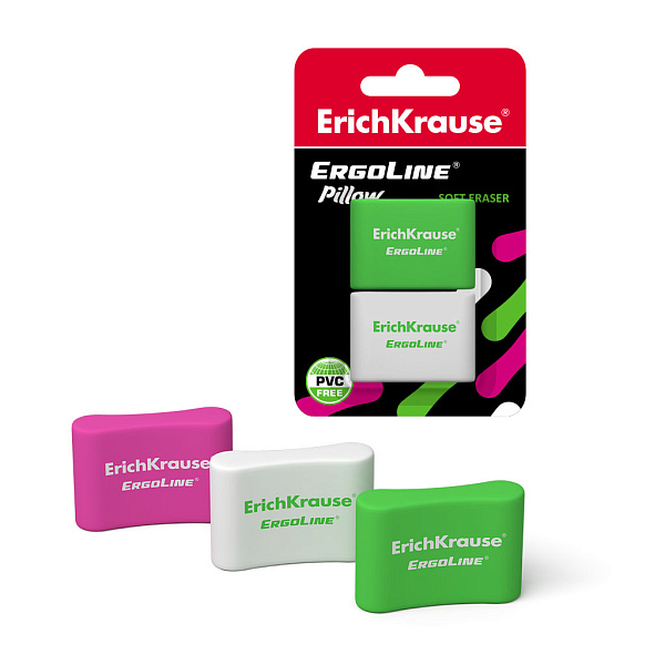 Ластик ErichKrause® ErgoLine® Pillow (в блистере 2шт.)
