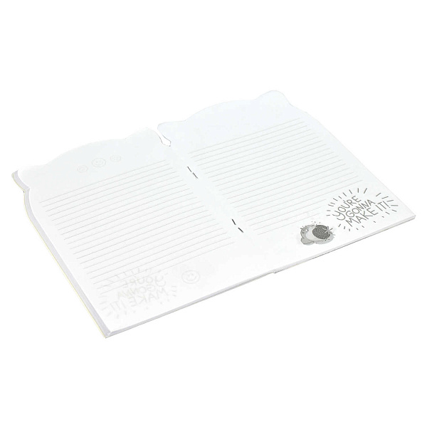 Блокнот 120*170 32 л. лин. "ОТДЫХ" /фигурная вырубка, мягкий переплёт (2 скобы). вн.блок - белый офсет, Обложка - мелованный картон 190 г/м², матовая ламинация/