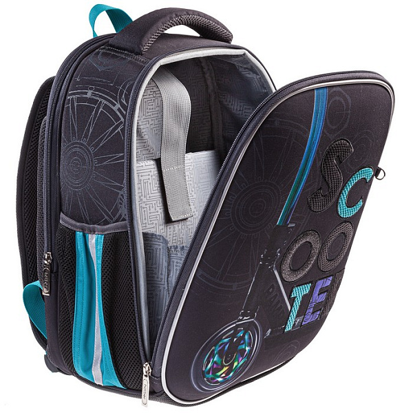 Рюкзак Hatber ERGONOMIC plus -СКУТЕР- 38Х29Х16 СМ EVA материал светоотраж. 2 отделения 2 кармана в комплекте с термосумкой