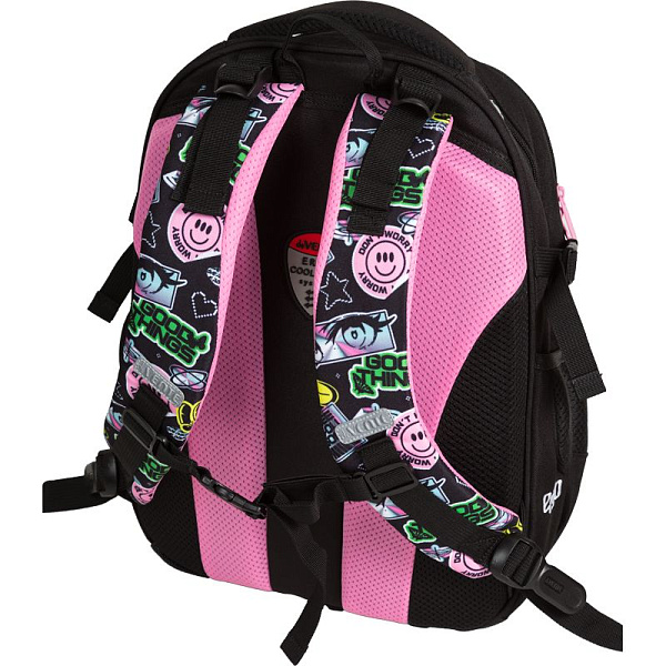 Рюкзак "deVENTE. Ergo. Anime Style" школьный 39x28x20 см (18 л) 600 г, 2 отделения на молнии, одно с уплотненным отделением для ноутбука до 15 дюймов и книг и карманом для учебников, второе с органайзером и карабином для ключей, передний карман на мо