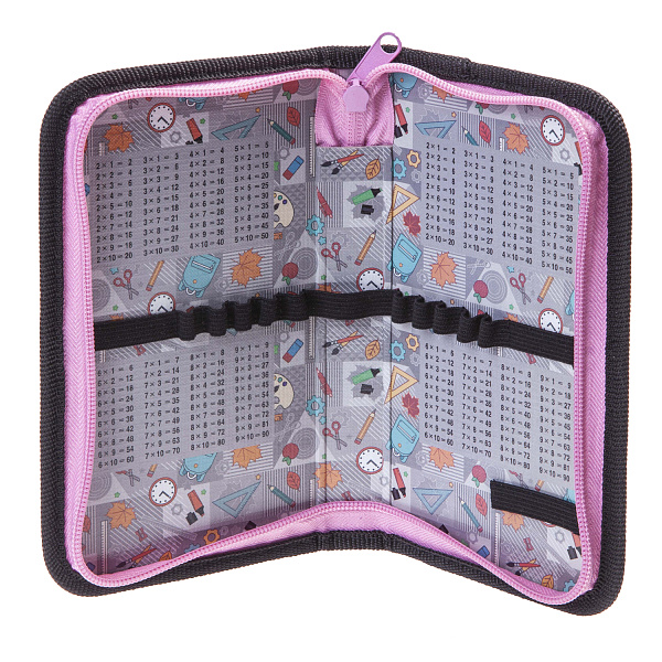 Пенал 1секц. д/дев. 190*115 Hatber мат.ламин. 3D лак "Модная кукуруза- с табл.умножения