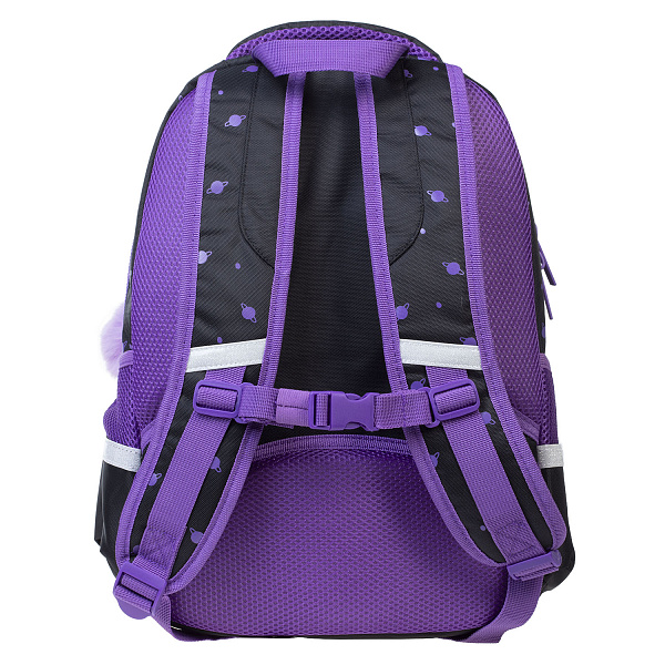 Рюкзак Hatber EASY-Вселенная в пушистых лапках- 41Х29Х16 СМ полиэстер нагрудная стяжка светоотраж. 2 отделения 3 кармана