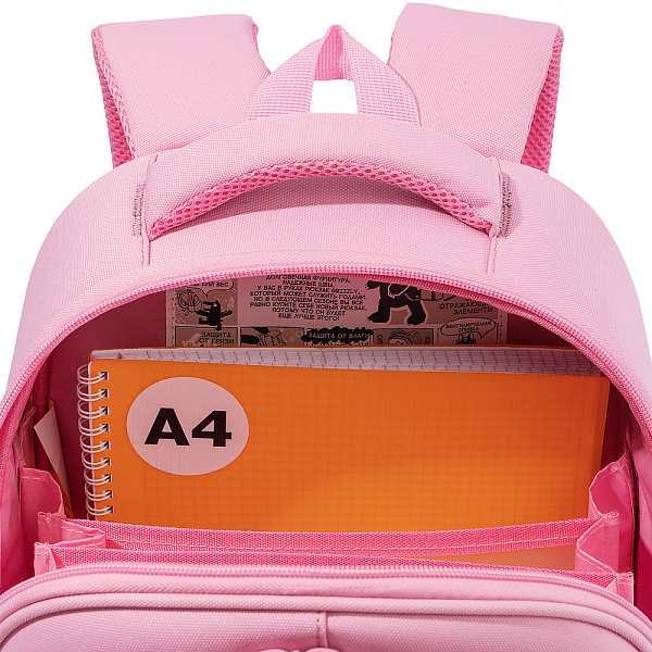 Рюкзак школьный с картхолдером на держателе (/2 розовый)