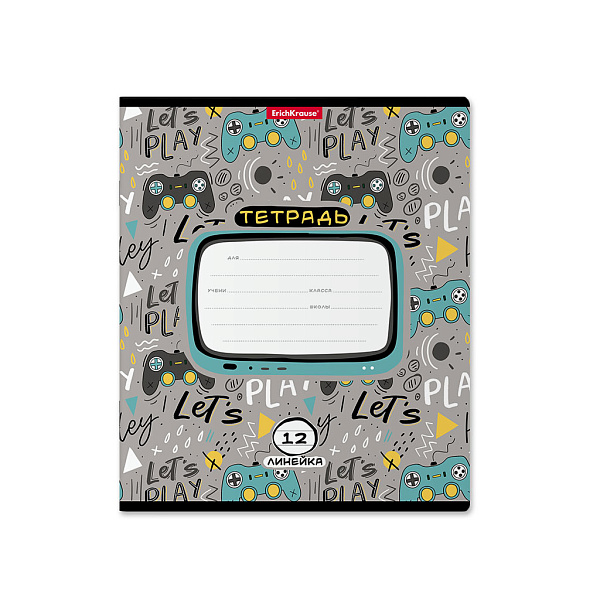 Тетрадь 12 л. лин. "Gamepad" MIX-PACK ErichKrause® 