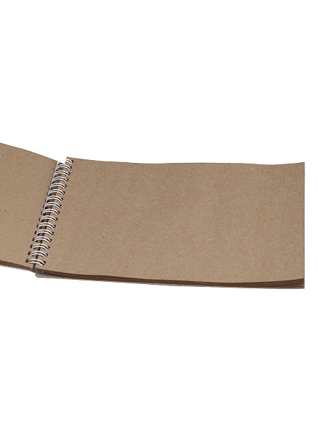 Скетчбук А4 50 л. "ТРИ ЦВЕТКА" на гребне, жесткая подложка, блок крафт