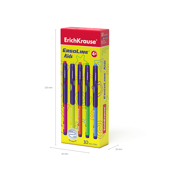 Ручка шариковая  ErichKrause Ultra Glide ErgoLine Kids Ultra Glide Technology, СИНЯЯ