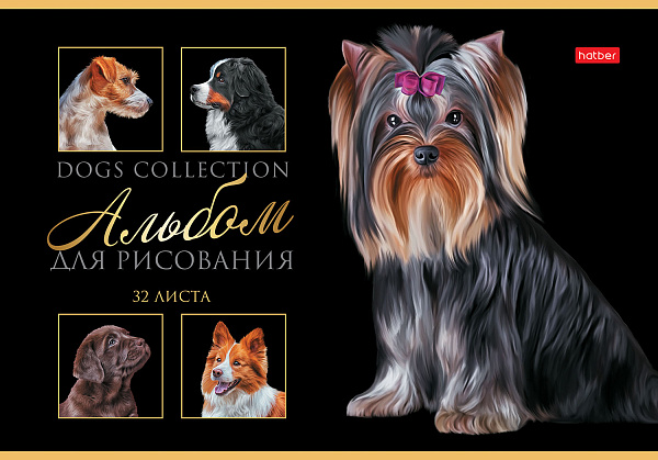 Альбом для рисования 32 листа "Портрет лучшего друга"  выб лак