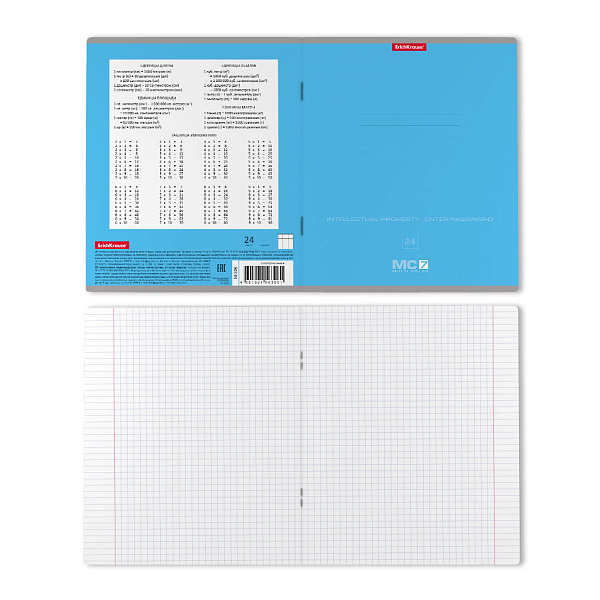 Тетрадь 24 листа в клетку "MC-7" ассорти, _MIX-PACK ErichKrause®