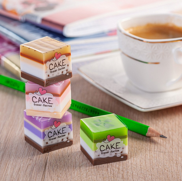 Ластик Hatber Cake PVC в картонной Дисплей-витрине