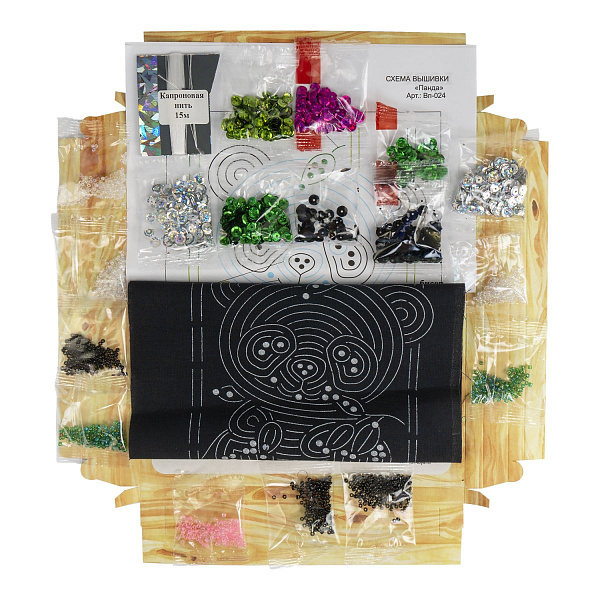 Набор для вышивания пайетками "Панда"