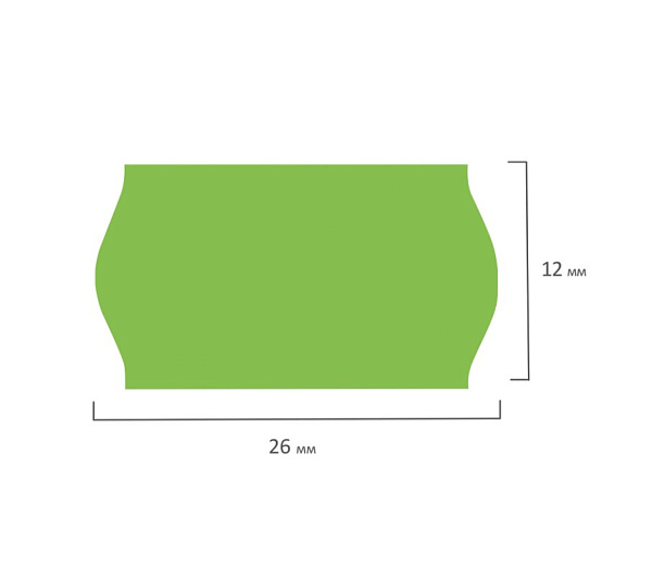 Этикетки PN 22*12мм BRAUBERG по 800 шт., волна, зел., (пистолет 290436)