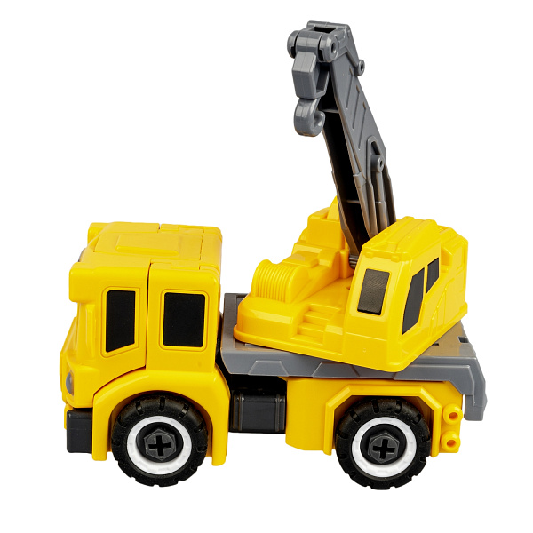 Трансформер-конструктор с отверткой, 2в1 BONDIBOT Bondibon, строит.автокран-робот, M1239-1B.