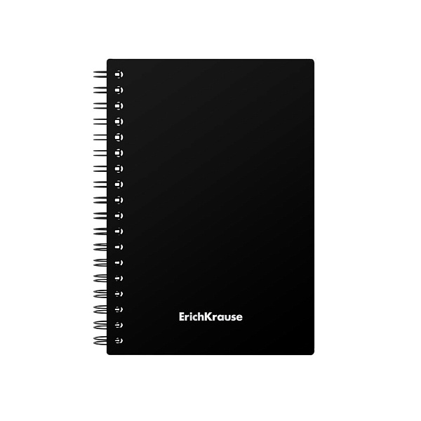 Тетрадь А6 60 л. кл. пластиковая обложка на спирали ErichKrause® Classic, ассорти