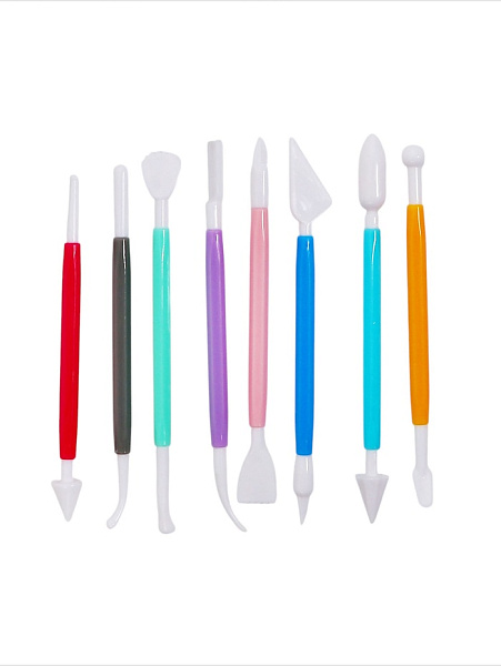 Набор стеков 8 штук МИКС для лепки из глины, пластилина, пластики