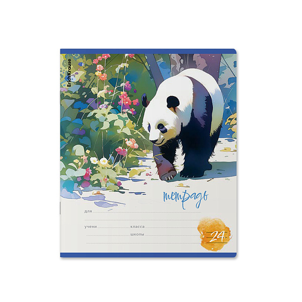 Тетрадь 24 л. кл. "Flower Panda" ErichKrause  (в плёнке по 10 шт.)_MIX-PACK