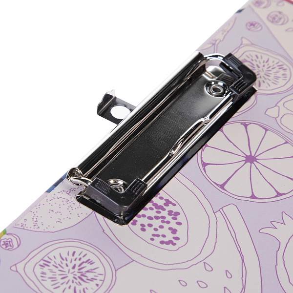 Папка-планшет с зажимом Hatber А4 с крышкой "Fruits" мат.ламин. 