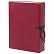 Короб архивный А4, 80мм, INDEX разборный, бумвинил, на 2-х завязках, бордовый