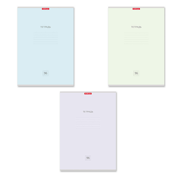 Тетрадь А4 96 л. кл. ErichKrause "Классика Pastel"  MIX-PACK