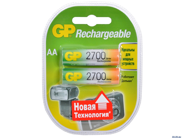 Аккумулятор АА GP 2500mAh, 2 шт., цена за блистер  