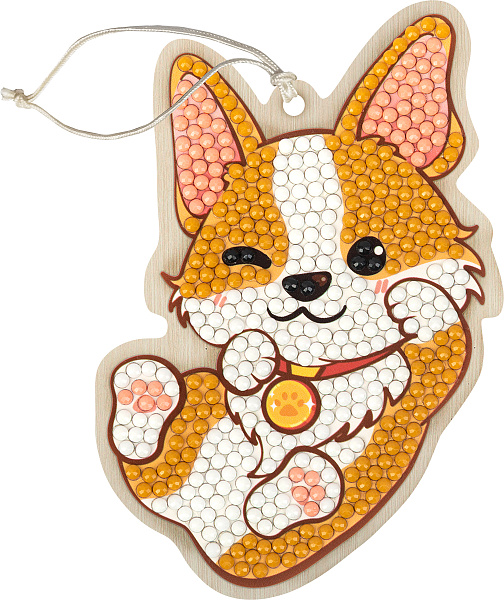 Алмазная мозаика  "ФРЕЯ" подвеска "Собачка" 9.5 х 10 см