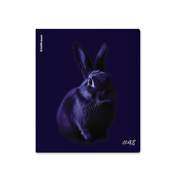 Тетрадь 48 листов в клетку "Indigo", ламинация soft-touch+выборочный УФ-лак ErichKrause _MIX-PACK