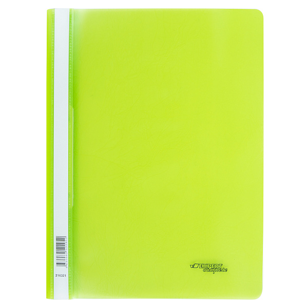 Скоросшиватель A4 140/180 мкм волокно лайм "Expert Complete" Trend NEON 216321
