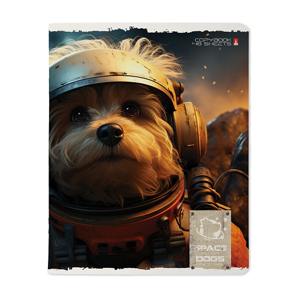 Тетрадь 48 л. кл. "SPACE DOGS" 5 ВИДОВ
