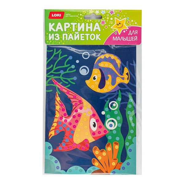 Картина из пайеток "Рыбки"