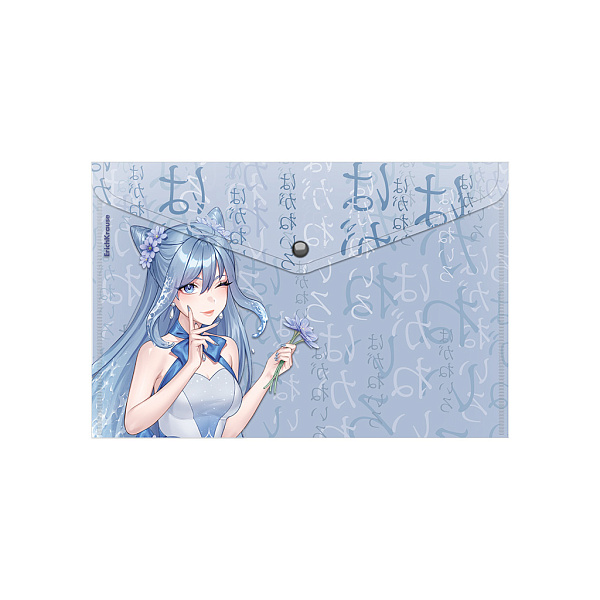 Папка-конверт на кн. А4 ErichKrause Manga Girls, A4, ассорти