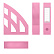 Лоток вертикальный ErichKrause® Office, Pastel, 75мм, розовый
