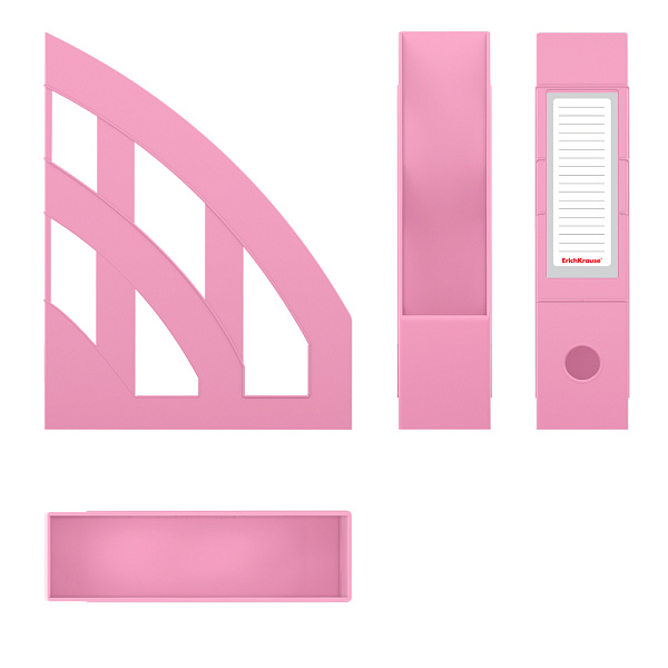 Лоток вертикальный ErichKrause® Office, Pastel, 75мм, розовый