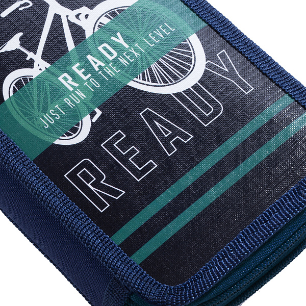 Пенал 2секц. д/мал. 190*110 Hatber "Велопутешествие" с табл.умножения на молнии глянц. ламин.