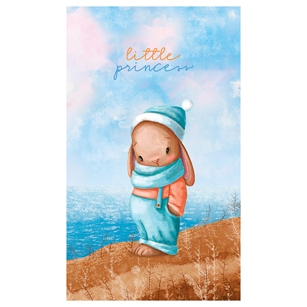 Блокнот А7, 48 листов на склейке, BG "Little bunny", мягкая обложка мелованный картон, 60 г/кв.м