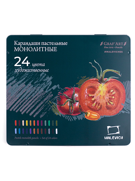 Пастельные карандаши монолиты 24 цв.Малевичъ GrafArt