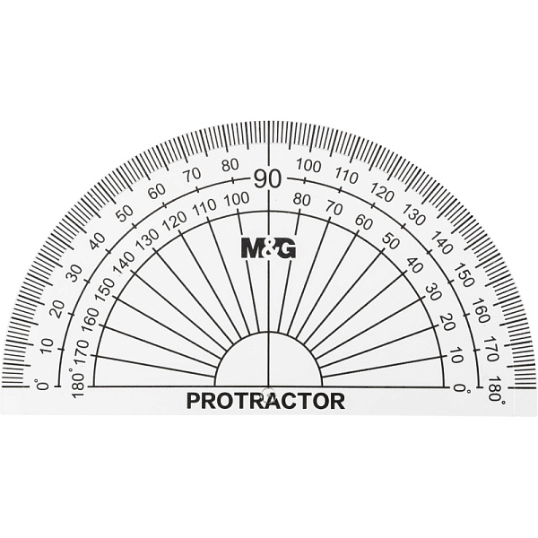 Готовальня 10 пр. M&G (карандаш, два треугольника, два циркуля, линейку, транспортир, точилку и ластик) в метал коробке