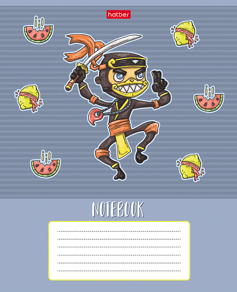 Тетрадь 24 листа в линию "Freaky friends" 5 диз.в блоке скругленные углы