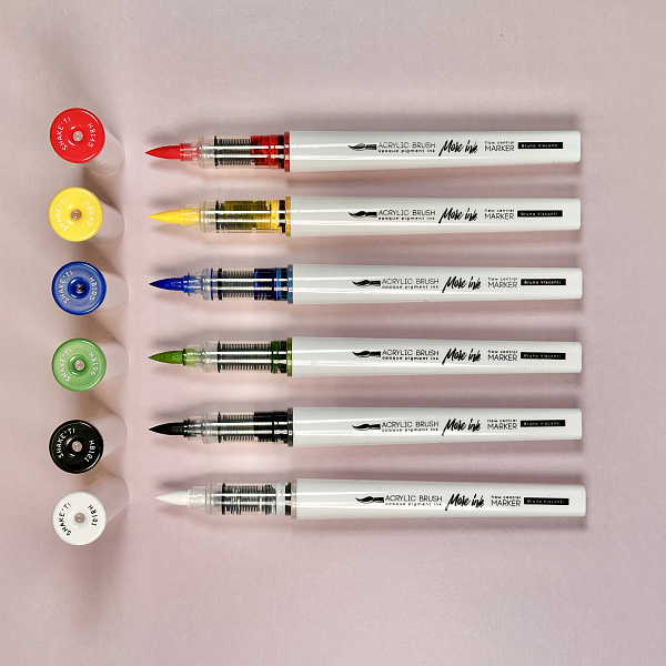 Набор маркеров-кистей акриловых "SKETCH&ART" 18 ЦВ., УВЕЛИЧЕННЫЙ ОБЪЕМ