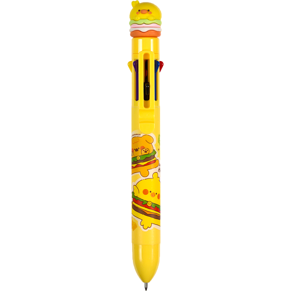 Ручка шариковая автомат. 0,7 мм deVENTE. Cute Hamburger 8 цв СИНЯЯ с декор. элементом,чернила на масл основе