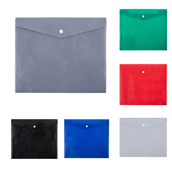 Папка-конверт для тетрадей с кнопкой A5+ "Expert Complete" Premier 180 мкм волокно ассорти