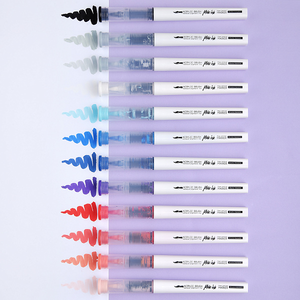 Набор маркеров-кистей акриловых "SKETCH&ART" 24 ЦВ., УВЕЛИЧЕННЫЙ ОБЪЕМ