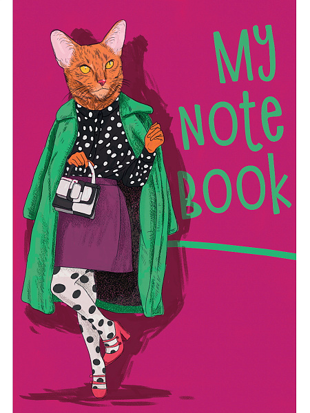Блокнот 140*200 40 л. кл. My notebook. Кошка