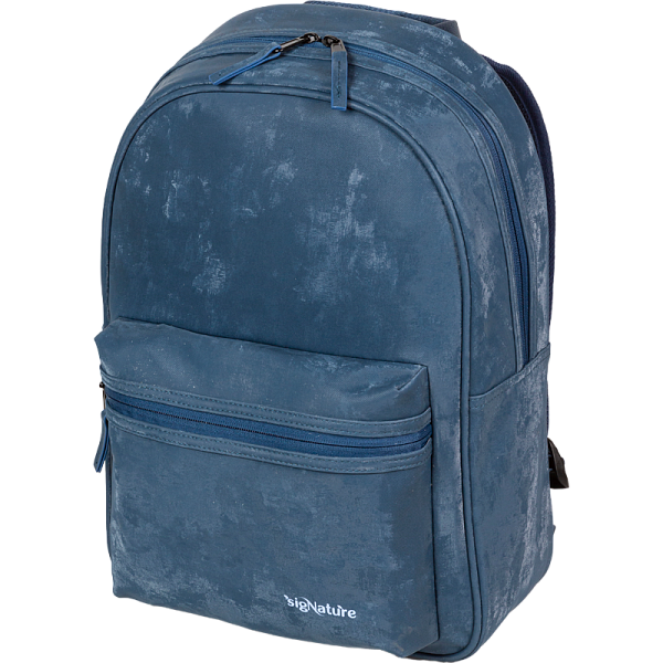 Рюкзак "deVENTE. sigNATURE" 40x28x12 см (14 л) 500 г подростковый, текстурированная искусственная кожа, противоугонная система анти-вор с антивандальной молнией, 1 отделение на антивандальной молнии с плотным карманом для ноутбука до 15 дюймов и книг