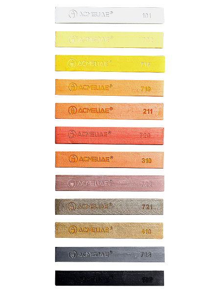 Сухая пастель 12 цветов ACMELIAE, коричневые тона