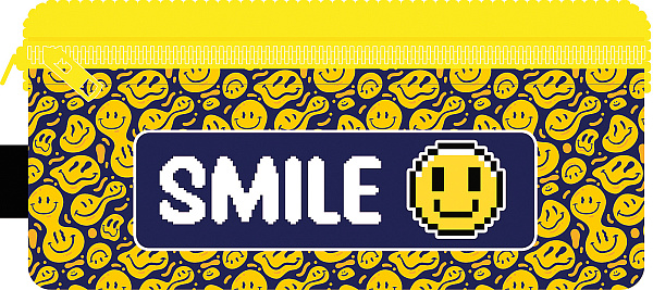 Пенал-косметичка, печать на кармане с ручкой 200/90/40 "SMILE" 2024