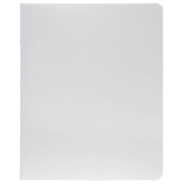 Тетрадь 48 листов в клетку "Белая" 60-65г/кв.м на скобе Обл. мел.картон ламинация СОФТ ТАЧ и тиснение запечатанный тит.лист скругл.углы