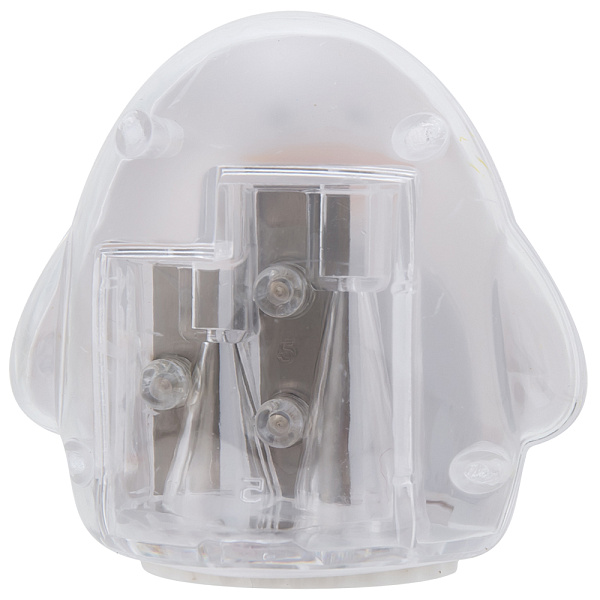 Точилка 2 отв. Deli с контейнером "Пингвин" пластик ассорти